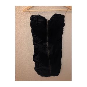 black mini dress